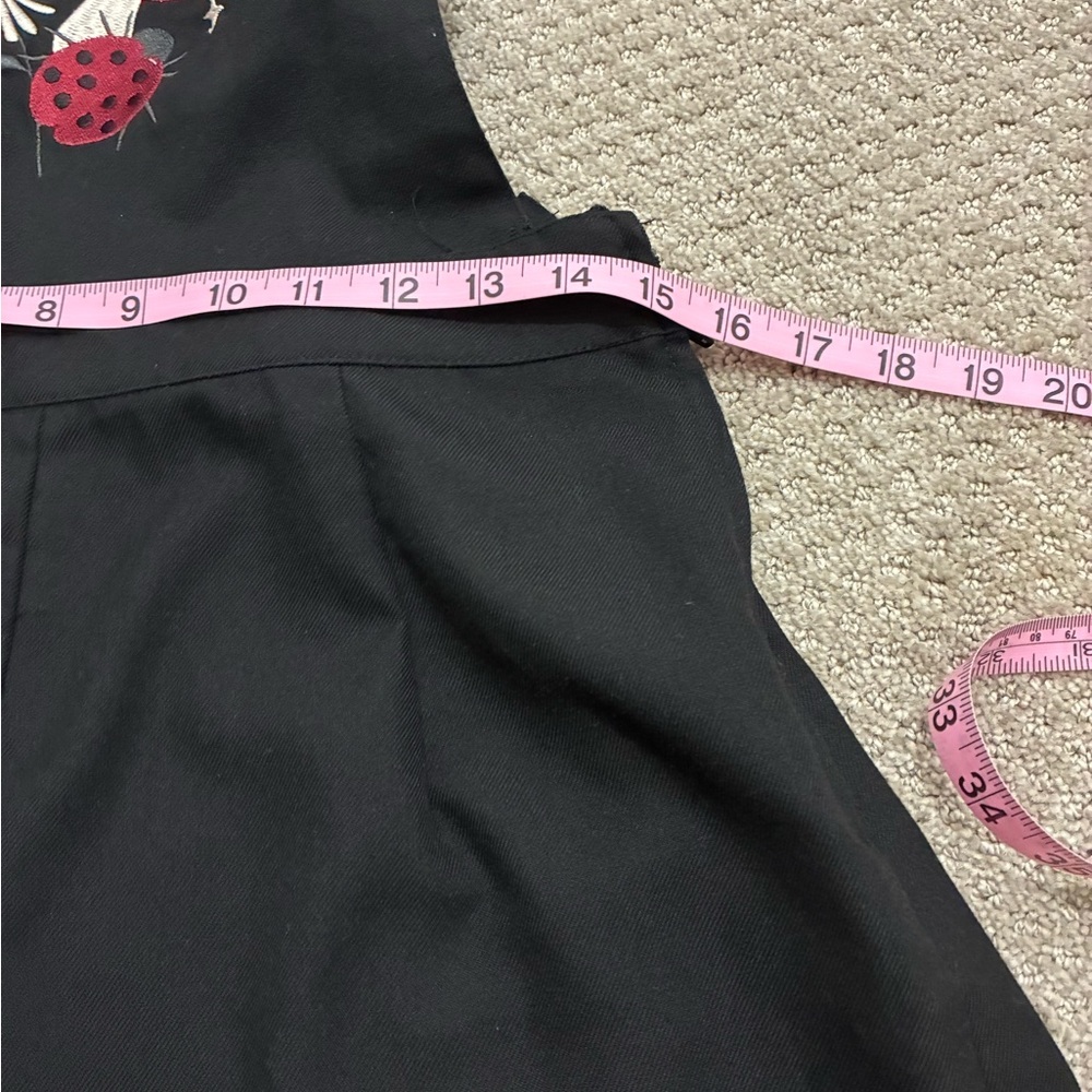 Black  Overalls with Mushroom Design - Picture 4 of 5